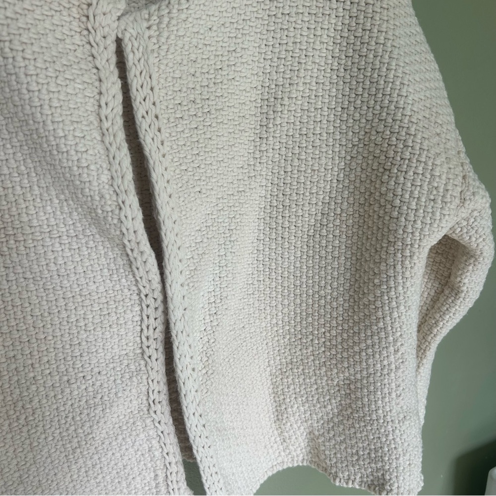 BaBaa Cardigan No4 Open Drape Dense Weave Long Sleeve Natural Casual Women - Picture 7 of 9